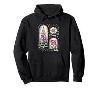 Foxglove Daisy Tulip Elegant Floral Harmony Pullover Hoodie