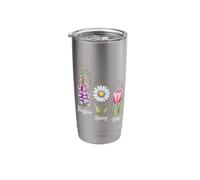 Foxglove Daisy Tulip Elegant Floral Harmony Stainless Steel Insulated Tumbler
