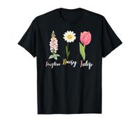 Foxglove Daisy Tulip Floral T-Shirt