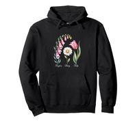 Foxglove Daisy Tulip Nature-Inspired Bloom Art Pullover Hoodie