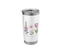 Foxglove Daisy Tulip Nature-Inspired Bloom Art Stainless Steel Insulated Tumbler
