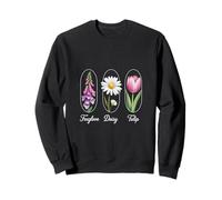 Foxglove Daisy Tulip Nature-Inspired Bloom Art Sweatshirt