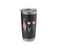 Foxglove Daisy Tulip Spring Bloom Botanical Artwork Stainless Steel Insulated Tumbler
