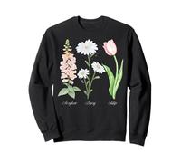 Foxglove Daisy Tulip - Vintage Floral Bloom for Nature Lover Sweatshirt