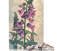 Foxglove Flower 500 Piece Jigsaw Puzzle for Adult Toy Intellectual Game Educational Game for Adult Stress Relief Home Decoration 500pcs (52x38cm)