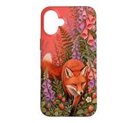 Foxglove Fox in a Secret Garden Case for iPhone 16 Plus