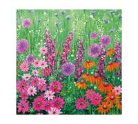 Foxgloves and Echinacea by Anne-Marie Dahlstrom Blank Greeting Card with Envelope