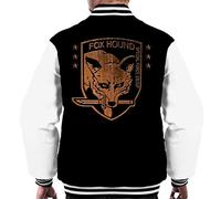 Foxhound Special Forces Group Metal Gear Solid Men's Varsity Jacket Black/White