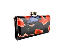 FoxLady Women's Shinny Waterproof Butterfly Print Purse Card Holder Wallet (Black)