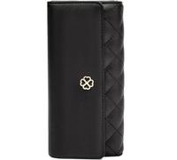 FOXLOVER Clutch Purses for Women Wallet Wristlet Small Wallet Purses Clutch Handbags for Ladies Women Gifts, Black, 7.48" x 3.94" x 0.79"