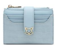 FOXLOVER Small Wallet for Women RFID Blocking Bifold Zipper Pocket Credit Card Case Purse for Ladies Women Gifts, Blue-A, Wallets