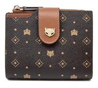 FOXLOVER Small Wallet for Women RFID Blocking Leather Bifold Zipper Pocket Wallet Credit Card Holder with ID Window & Gift Box, Brown - A, 3.7" x 4.5" x 1.2" inches, Classic