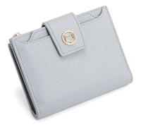 FOXLOVER Small Wallet for Women Soft Leather RFID Blocking Bifold Zipper Pocket Wallet Card Case Purse with ID Window, Azure, Classic Elegance