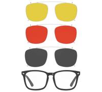 Foxmans™ Stylish Blue Light Blocking Unisex Glasses | Protection Against Computer & Digital Eye Strain | McCartney Everyday Lens (Tortoiseshell) & Dawn-to-Dusk Clip-ons (4 pcs)