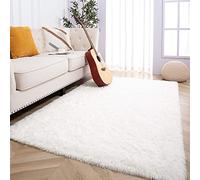 Foxmas Large Area Rugs for Living Room Bedroom 5x8 Feet, Fluffy Kids Room Plush Shaggy Nursery Rug Furry Throw Carpets for Boys Girls, College Dorm Fuzzy Rugs Home Decorate Rug, Cream