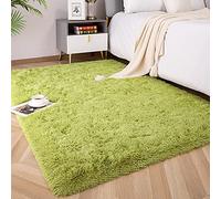 Foxmas Soft Fluffy Area Rugs for Bedroom Kids Room Plush Shaggy Nursery Rug Furry Throw Carpets for Boys Girls, College Dorm Fuzzy Rugs Living Room Home Decorate Rug, 4ft x 6ft, Grass Green