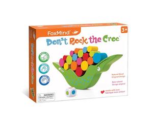 FoxMind Games : Don't Rock The Croc, Stacking and Balancing Building Blocks Kids Board Games for 3 Year Olds and up, Toddler Games, Gifts for 3 year Olds Boys and Girls