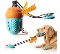 FOXMM Suction Cup Dog Toys - Interactive Tug of War Toy for Aggressive Chewers, Squeaky Enrichment Toys to Keep Dogs Busy with Treat Dispenser, Dog Puzzle Toy for Large Dogs