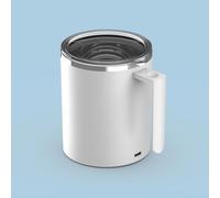 FOXNSK Self Stirring Mug, 360ML Self Stirring Coffee Mug Magnetic Stirring Mug Electric Magnetic Stirring Coffee Mug Electric Mixing Cup Suitable for Coffee/Milk/Hot Chocolate (White)