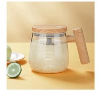 FOXNSK Self Stirring Mug, Electric Mixing Cup Self Stirring Coffee Mug High Borosilicate Glass Mixing Coffee Mug Rotating Home Office Travel Stirring Cup Suitable for Coffee/Milk/Protein Powder