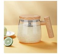 FOXNSK Self Stirring Mug, Electric Mixing Cup Self Stirring Coffee Mug High Borosilicate Glass Mixing Coffee Mug Rotating Home Office Travel Stirring Cup Suitable for Coffee/Milk/Protein Powder
