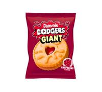 Fox's Burton's Jammie Dodgers Giant Raspberry Biscuit 20 x 50g | Giant Shortcake Biscuit with Raspberry Flavour Filling | Individually Wrapped Snack Biscuits | Bulk Multipack 1kg