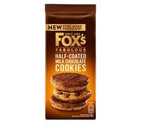 Fox's Chunkie Half Coated Milk Chocolate Cookie, 180g - Pack of 8