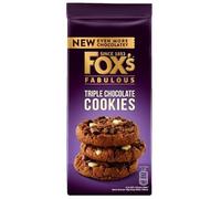 Fox's Chunkie Triple Chocolate Cookie, 180g - Pack of 8