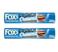 Fox's Crunch Creams Chocolate & Vanilla Flavour Biscuits, 200g, Pack of 2