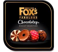 Fox's Fabulous Chocolaty Biscuit Selection 365g TIN : Assorted Chocolate Coated Cookies - Sweet Treat for Parties, Ideal Chocolate Lovers Gift