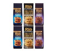 Fox's Fabulous Chunky Cookies 6 x 180g - Milk chocolate, white chocolate, triple chocolate