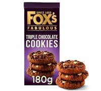 Fox's Fabulous cookie 180g, Three mix luxury varities of Milk, Triple & White chocolate Biscuits for special Occasions, Supreme gift to share with friends and family Snack Value Pack (15, Triple)