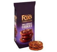 Fox's Fabulous cookie 180g, Three mix luxury varities of Milk, Triple & White chocolate Biscuits for special Occasions, Supreme gift to share with friends and family Snack Value Pack (2, Triple)