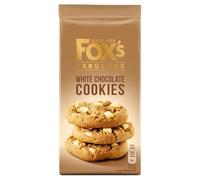 Fox's Fabulous cookie 180g, Three mix luxury varities of Milk, Triple & White chocolate Biscuits for special Occasions, Supreme gift to share with friends and family Snack Value Pack (3, white)