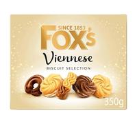 Fox's Fabulous Viennese Biscuit Selection 350g Perfect for Sharing | Assorted Varieties, Since 1853, Chocolate & Plain, Sharing Box, Classic Recipe