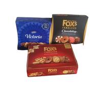 Fox's Fabulously Chocolatey, McVities Victoria Biscuit Collection and Fox's Fabulous Biscuit. Pack of 3