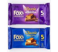 Fox's Favourites Classic Biscuit Bars Bundle, Milk Chocolate & Vanilla Cream, Cream Filled Biscuits, 2 x 5 Bar Packs, 10 Bars Total