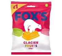 Fox's Glacier Fruits & Mints Hard Boiled Sweets, 100g Bags (Pack Of 12 x 100g, Fruits)
