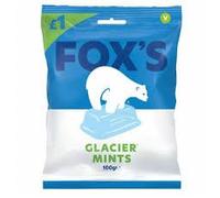 Fox's Glacier Fruits & Mints Hard Boiled Sweets, 100g Bags (Pack Of 24 x 100g, Mints)