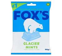 Fox's Glacier Mints Made With Natural Mint Oils. 100g [No Artificial Colours]
