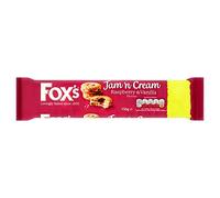 Fox's Jam 'n Cream Raspberry & Vanilla Flavour 150g (Pack of 12 x 150g)