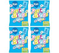Fox's Party Rings Mini Biscuits Multipack (6 x 21g) - 126g. | Mini Doughnuts Biscuits |Snack Treat By Snackify | Lunch box kids Lover | Available for Kids Birthday Hamper & Gift (Pack of 4)