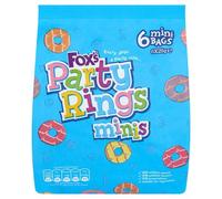 Fox's Party Rings Mini Original Party Rings Biscuit, 150g (Pack of 6)