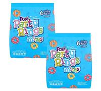 Fox's Party Rings Mini Original Party Rings Biscuit, (Pack of 6X 21g) x 2