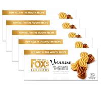Fox's Viennese Milk Chocolate Dipped Fingers105g, Dipped Finger Chocolate Viennese Cream Viennese Milk, Perfect for Gifting on Christmas & Mothers Day, Chocolate Biscuits (Pack of 5)