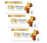 Fox's Viennese Milk Chocolate Dipped Fingers105g, Dipped Finger Chocolate Viennese Cream Viennese Milk, Perfect for Gifting on Christmas & Mothers Day, Chocolate Biscuits (Pack of 3)