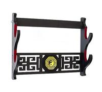 FOXSMZZ Katana Sword Holder Wall Mount Samurai Sword Frame Display Frame Red Velvet China 1-Layer Bagua Style (2-Layer)
