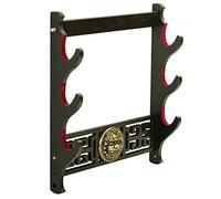 FOXSMZZ Kylin Sword Wall Mount Sword Holder Velvet Padded Display Stand Padded Katana (3-Tier)