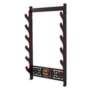 FOXSMZZ Kylin Sword Wall Mount Sword Holder Velvet Padded Display Stand Padded Katana (6-Tier)