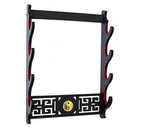 FOXSMZZ Sword Holder Japanese Velvet Padded Katana Stand Samurai Display Rack Support All Tanto Swords (Tai Chi-4)